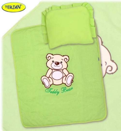 Baby Nellys 2-dílná sada Jersey Medvídek Teddy Bear - zelená