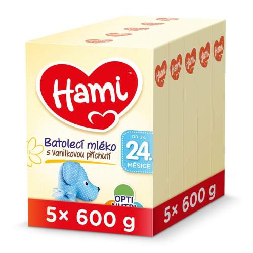 Hami Batolecí mléko s vanilkovou příchutí od uk. 24. měsíce 5x600g