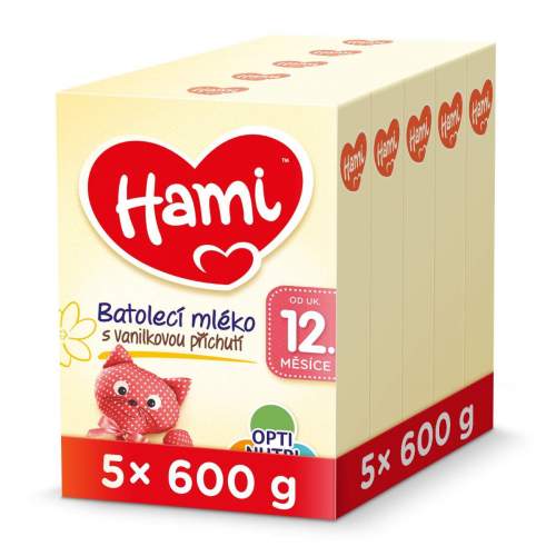Hami Batolecí mléko s vanilkovou příchutí od uk. 12. měsíce 5x600g