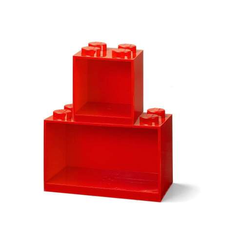 LEGO Brick závěsné police, set 2 ks červená