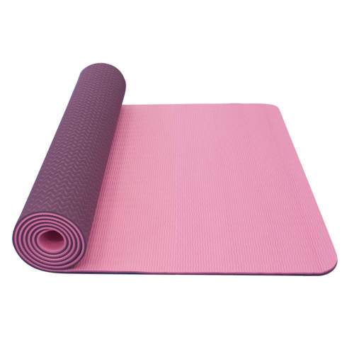 Dvouvrstvá podložka Yate Yoga Mat TPE New 173x61x0,6 cm, růžová