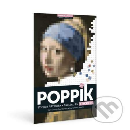 Poppik Samolepkový plakát Dívka s perlovými náušnicemi