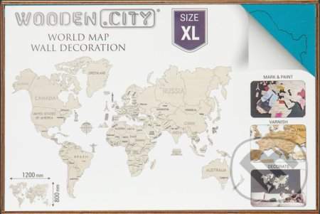 Wooden City Mapa Světa XL