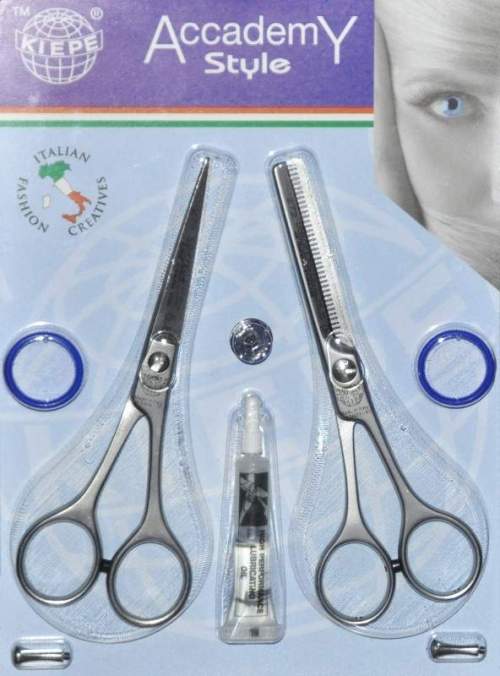 KIEPE Nůžky na vlasy Sada Academy 5.5“ + Efilační nůžky 5.5“