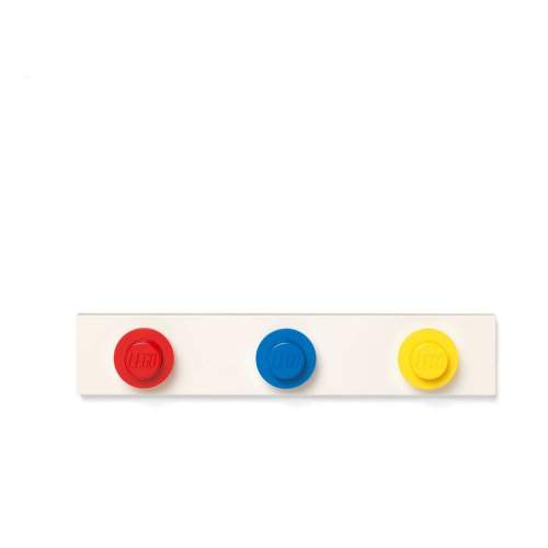 LEGO nástěnný věšák - červená, modrá, žlutá