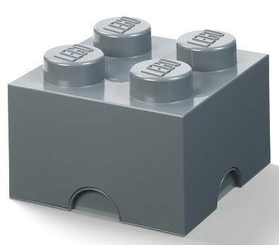 LEGO úložný box 4 tmavě šedá