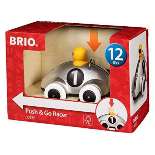 BRIO Push and Go závodní auto stříbrné vydání
