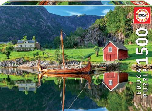 EDUCA Puzzle Vikingská loď 1500 dílků