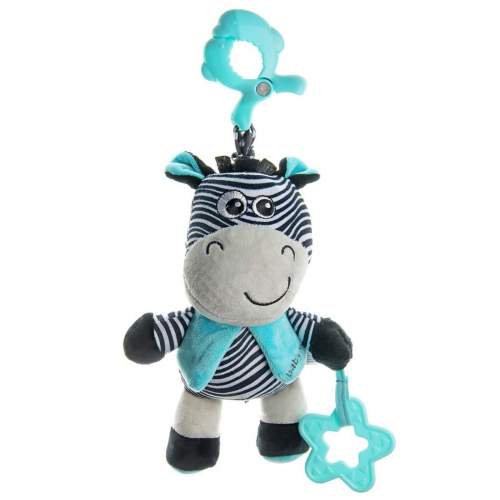 Baby Mix Edukační plyšová hračka s klipem zebra