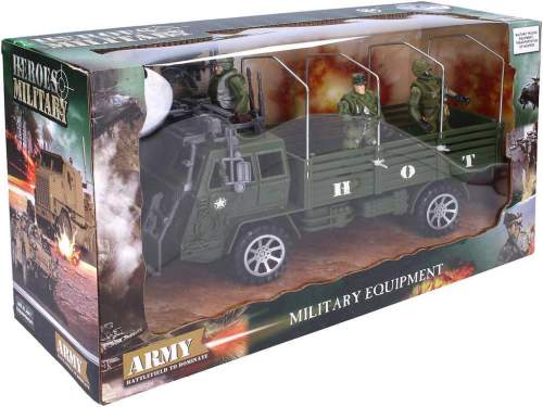Auto vojenské 31cm herní set se 3 figurkami