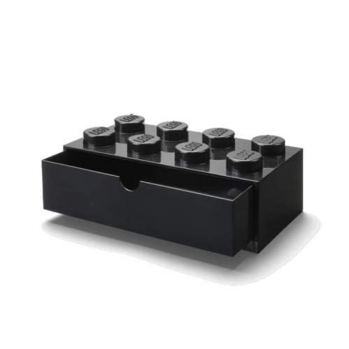 LEGO stolní box 8 se zásuvkou černá