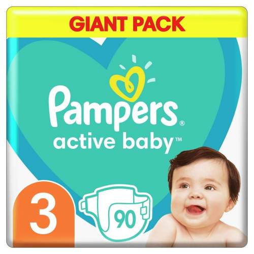 PAMPERS Active Baby 3 (6–10 kg) 90 ks