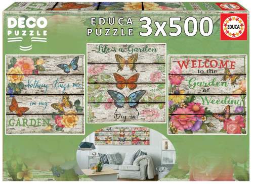 Educa puzzle Country Garden 3x500 dílků
