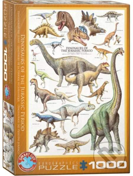 EuroGraphics Puzzle Dinosauři z jurského období 1000 dílků