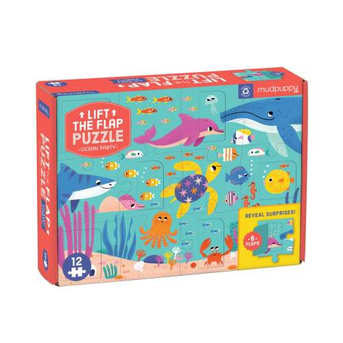 Mudpuppy Puzzle - Lift-the-flap - Oceán 12 ks