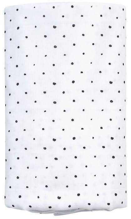MOTHERHOOD Plenka mušelínová Black Dots 130x130 cm
