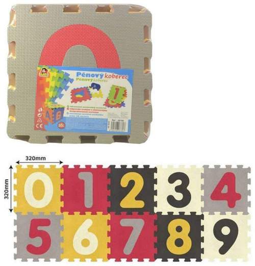 Baby puzzle soft pěnové čísla set 10ks