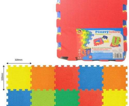 Baby puzzle pěnové soft barevné set 10ks