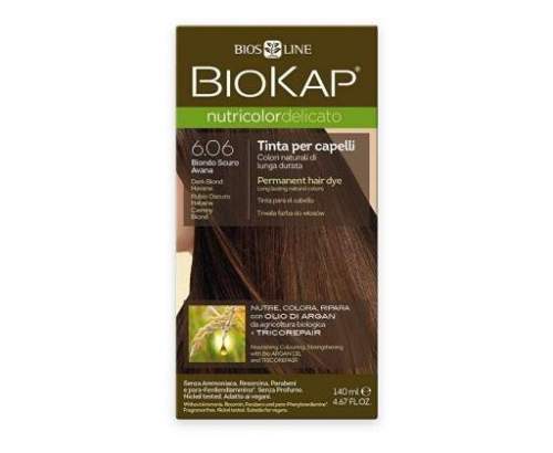 Biokap NUTRICOLOR DELICATO - Barva na vlasy - 6.06 Blond tmavá Havana 140 ml