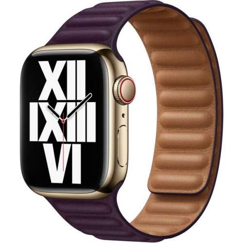 Apple Watch 41mm Tmavě višňový kožený tah – M/L (ML7N3ZM/A)