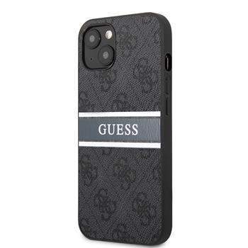 Guess PU 4G Printed Stripe Zadní Kryt pro Apple iPhone 13 Grey (3666339023607)