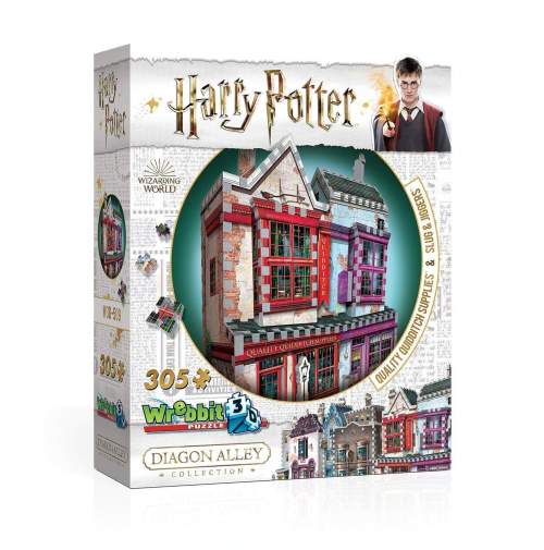 Wrebbit 3D puzzle Harry Potter: potřeby pro famfrpál 305 dílků