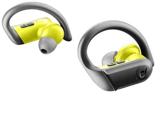 Cellularline True wireless sluchátka Sprinter se sportovními nástavci, černo-žlutá 1ks