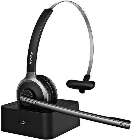 MPOW M5 PRO Business headset - bezdrátová sluchátka, černá