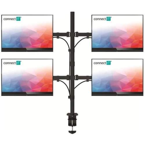 Connect IT QuadroArm Basic stolní držák na 4 monitory
