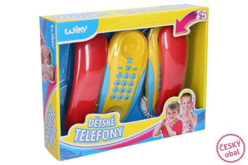 Wiky Telefony dětské drátové pokojové set 2ks