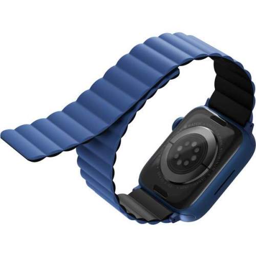 UNIQ Revix oboustranný řemínek pro Apple Watch 41/40/38mm Caspian (modrý/černý)