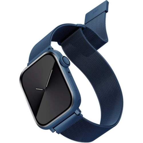 UNIQ Dante ocelový řemínek Apple Watch 45/44/42mm Cobalt modrý