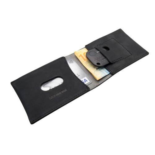 FIXED peněženka Smile Wallet se smart trackerem, kožená, černá FIXSM-SMMW-BK