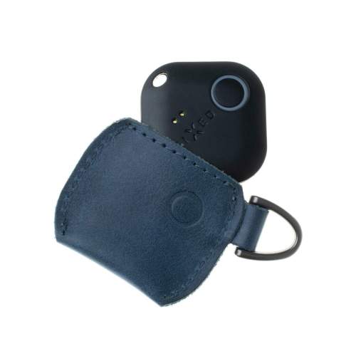 FIXED Kožené pouzdro Smile Case se smart trackerem FIXED Smile Pro modré