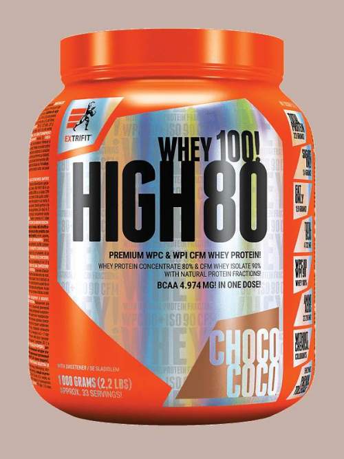 Extrifit High Whey 80, 1000 g choco coco