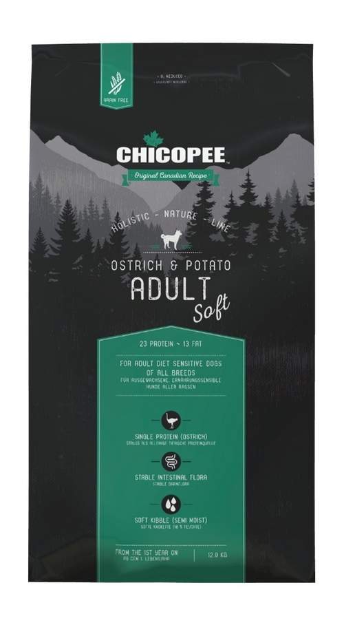 Chicopee Holistic Soft Adult Ostrich-Potato 12kg
