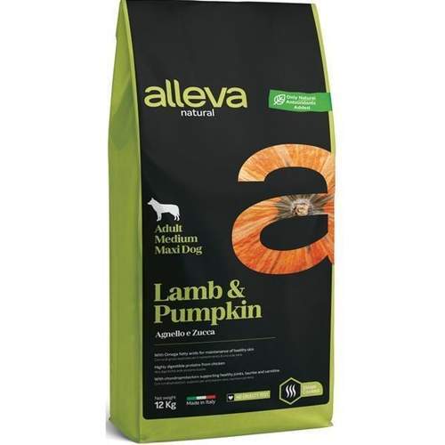 ALLEVA dog MEDIUM/MAXI LAMB/pumpkin  - 12kg