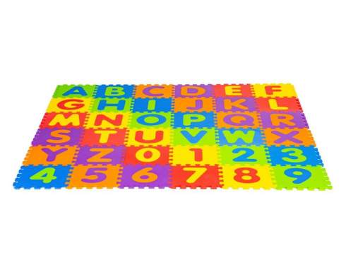 ECOTOYS podložka Puzzle čísla a písmena 178x178 cm