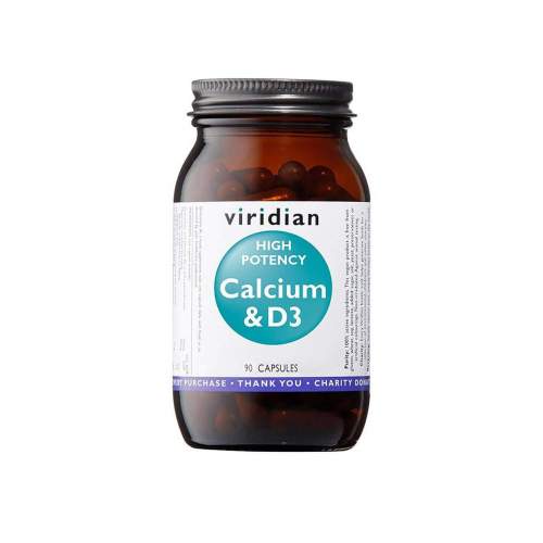 VIRIDIAN High Potency Calcium & D3 – 90 kapslí