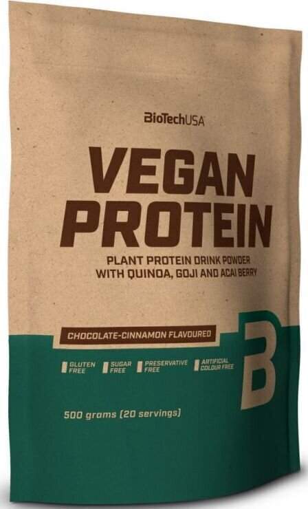 BioTech Nutrition Vegan Protein 500g, Čokoláda + skořice