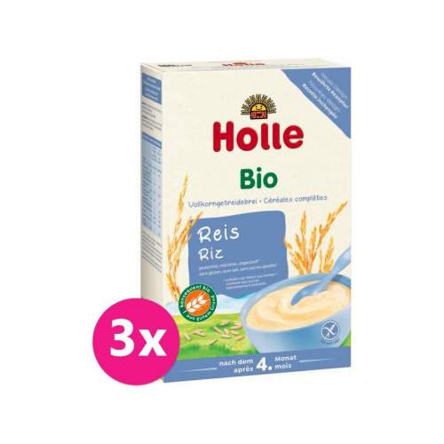 HOLLE 3x Kaše nemléčná Bio rýžová 250 g
