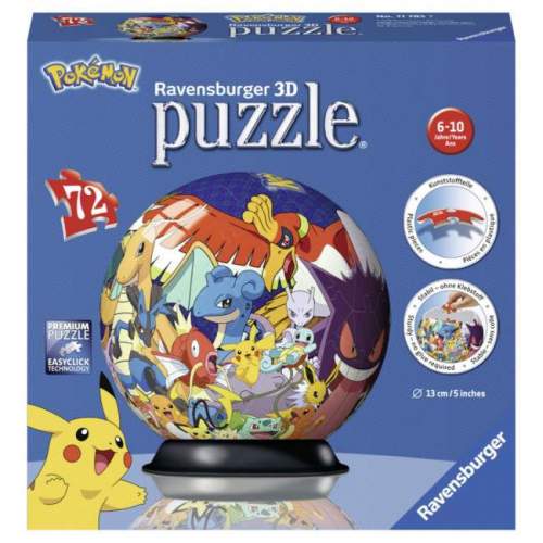 Ravensburger 3D Puzzle Puzzle-Ball Pokémon 72 dílků