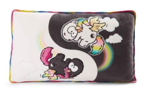 NICI Plyšový polštářek Jednorožec Yin & Rainbow Yang