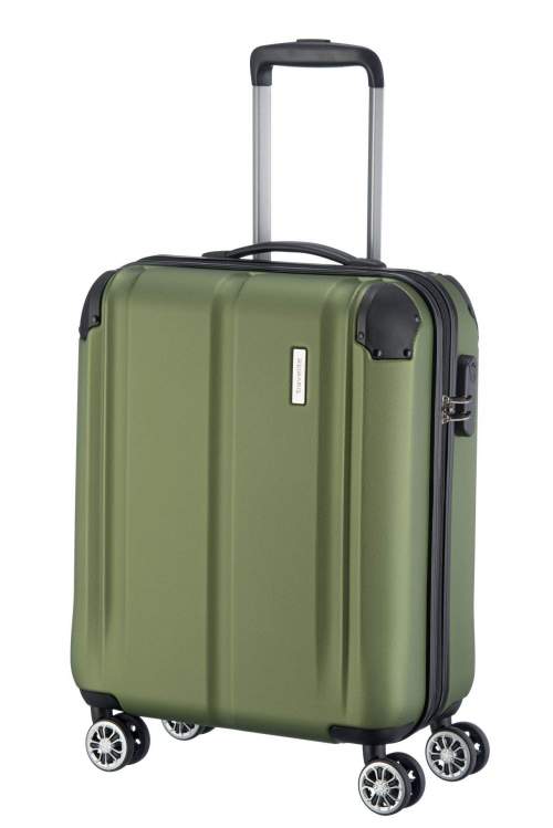 Travelite City 4w S palubní cestovní kufr 55x40x20 cm 40 l Green