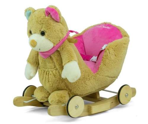 Milly Mally Houpací hračka Polly Medvídek šedo-růžový