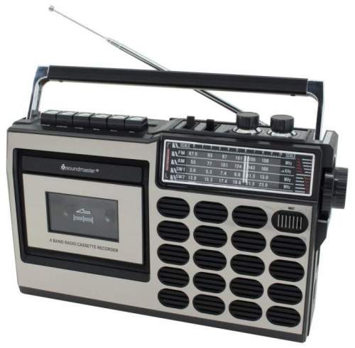 Soundmaster RR18SW/ Kazetový magnetofon/ FM/ MIC/ USB/ SD/ 3W RMS