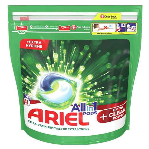 Ariel All-In-1 PODs + Extra Clean Power, kapsle na praní 41 ks