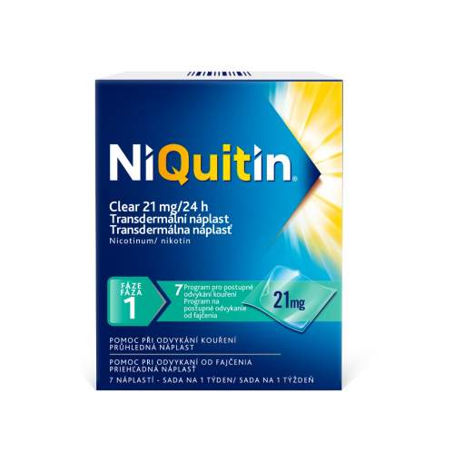 NIQUITIN CLEAR 21MG/24H transdermální EMP 7