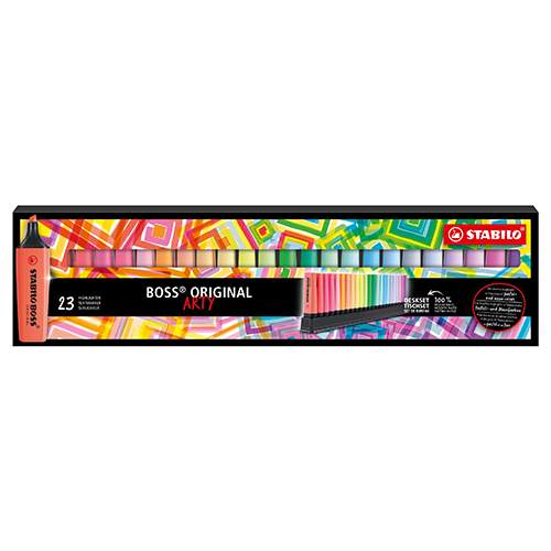 STABILO BOSS ORIGINAL Zvýrazňovač ARTY line - sada 23 barev