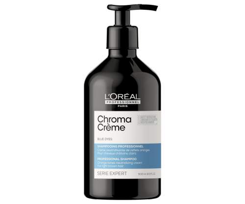 L´Oréal Professionnel Profesionální modrý šampon neutralizující oranžové tóny Serie Expert Chroma Crème (Blue Dyes Shampoo) 500 ml